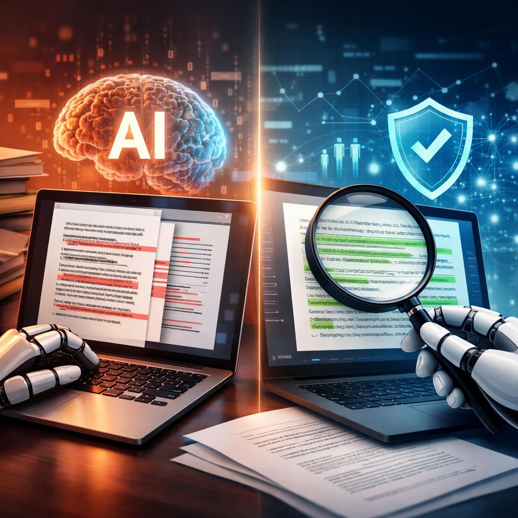 difference between ai plagiarism and ai detection cover illustration