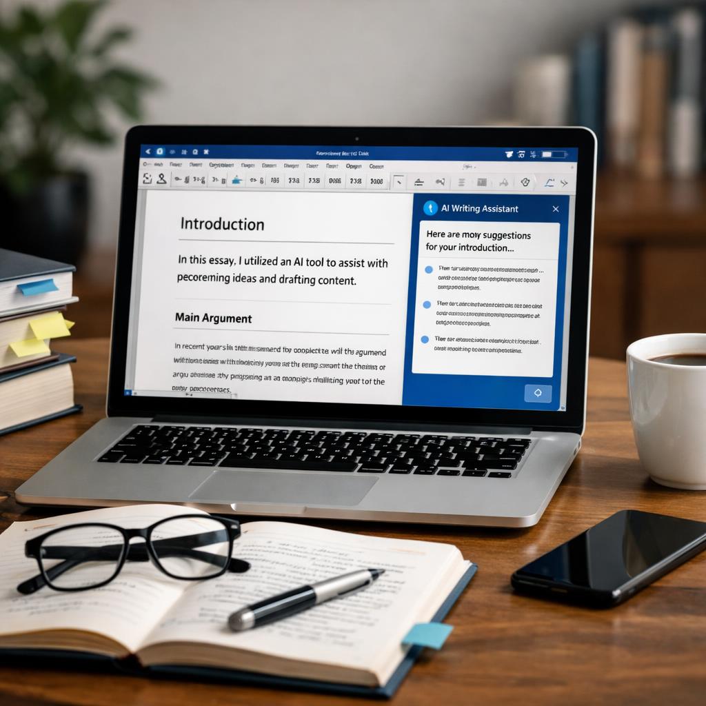 how to disclose ai use in essay introduction or note cover illustration