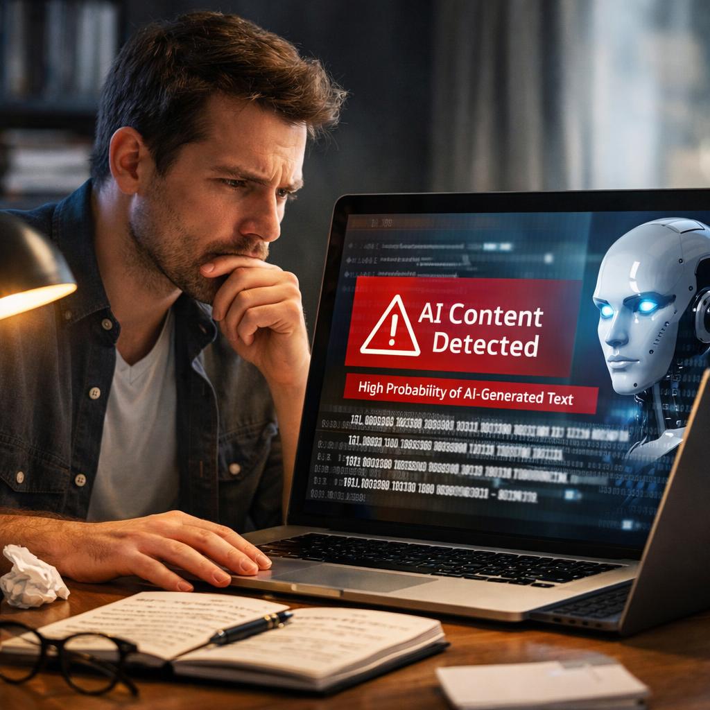 why did an ai detector flag my own writing cover illustration