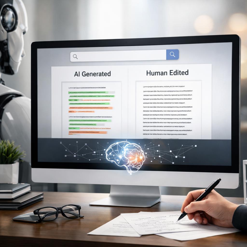 can google detect ai content after human editing cover illustration