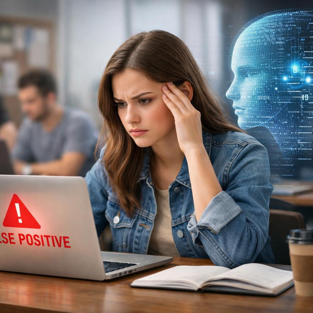 how to respond to an ai detector false positive in college cover illustration