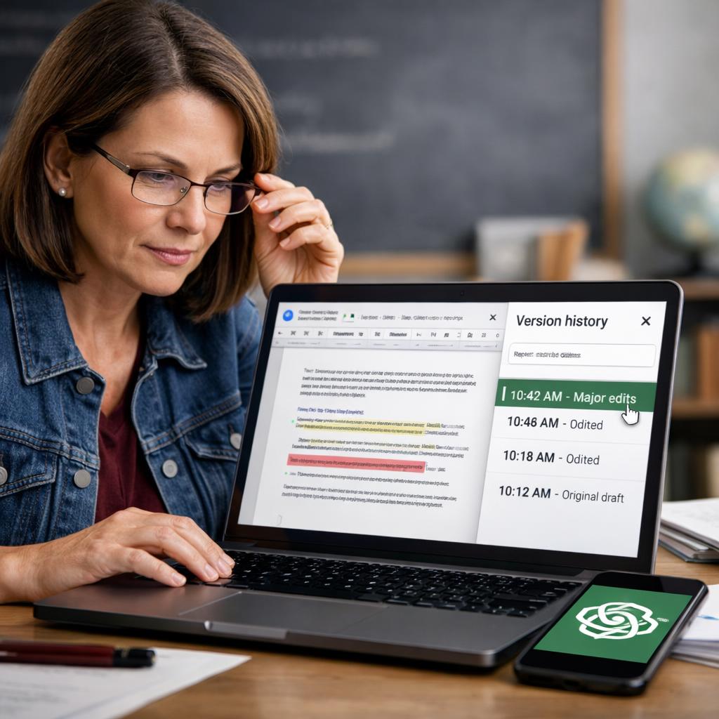 how teachers detect chatgpt in google docs history cover illustration