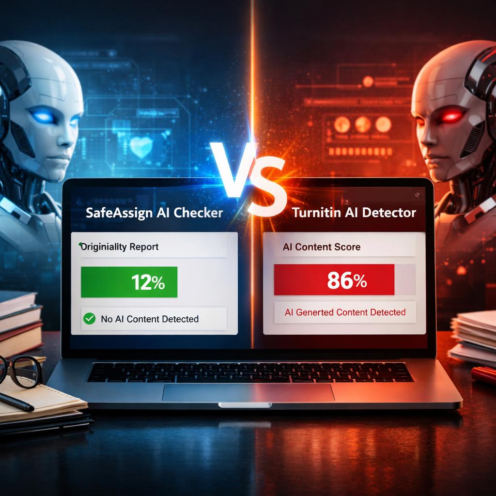 safeassign ai checker vs turnitin ai detector cover illustration