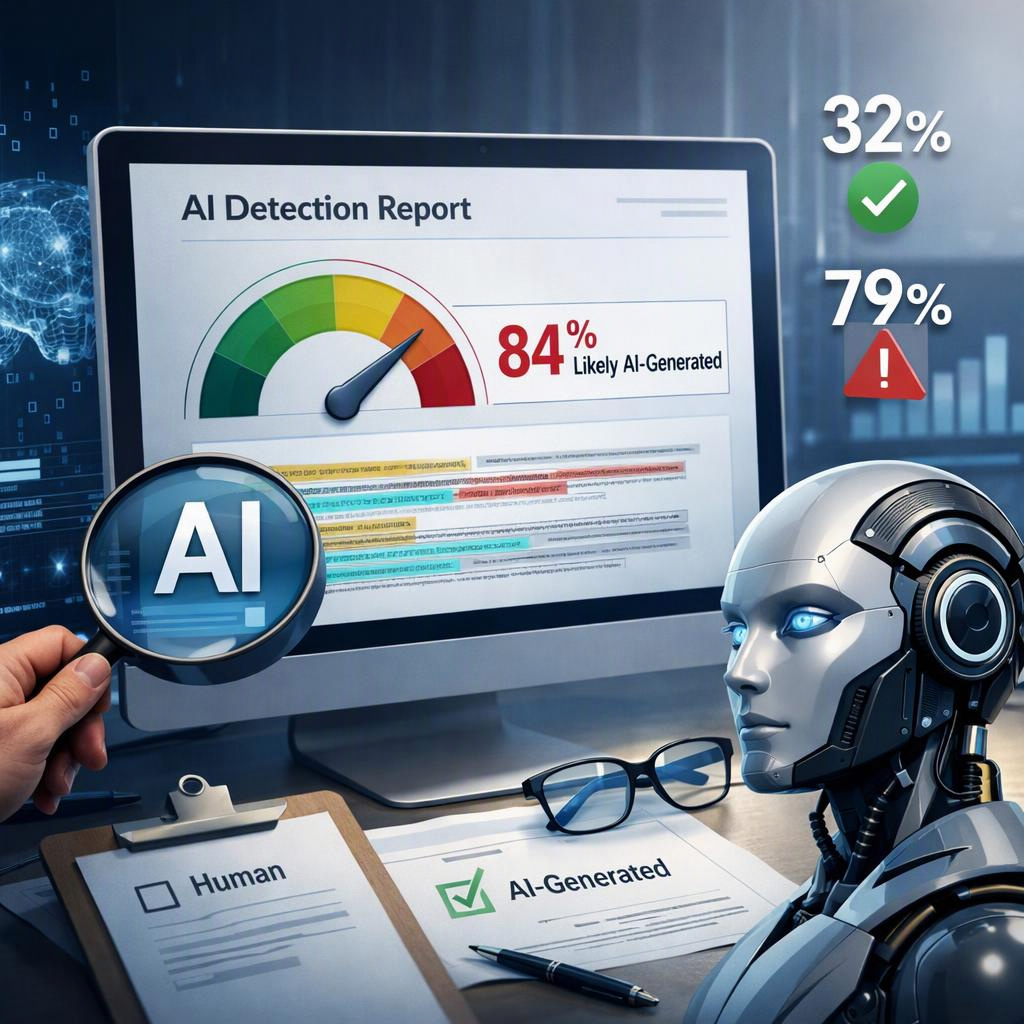 ai percentage checker cover illustration