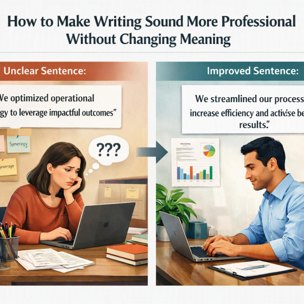 make this sound more professional supporting image 3