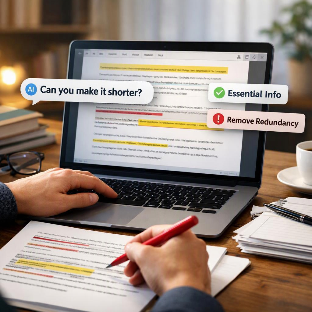How to Shorten Assisted Writing Without Losing Key Facts